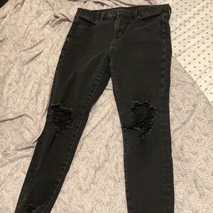 American Eagle ripped skinny jeans